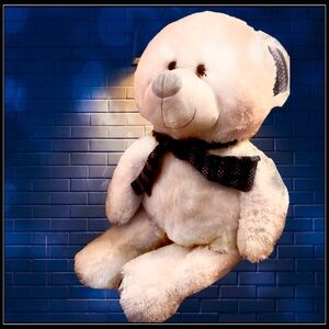 3 Feet tall off-white Teddy Bear with Bow